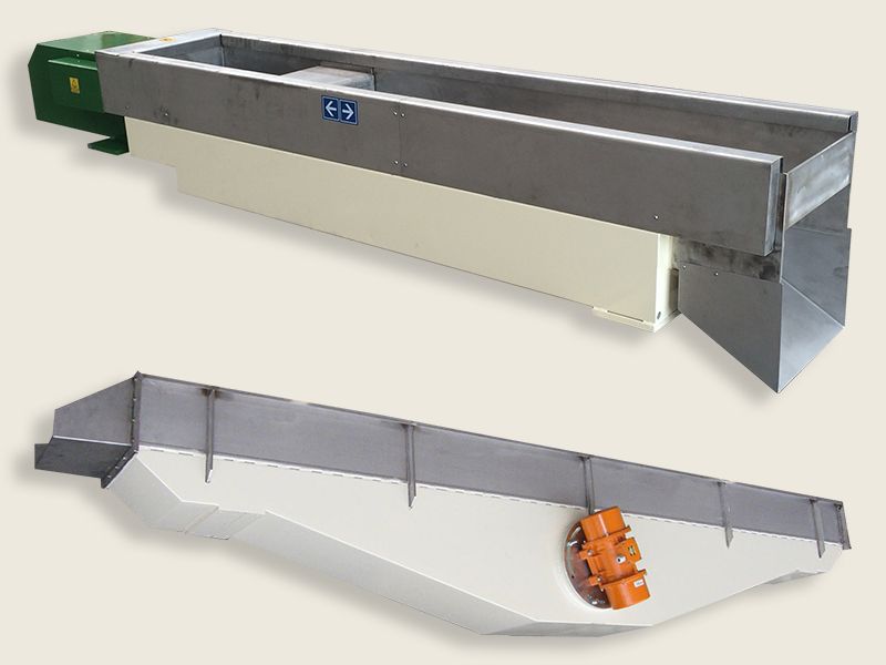 Conveyor with scraper / Vibrating conveyor